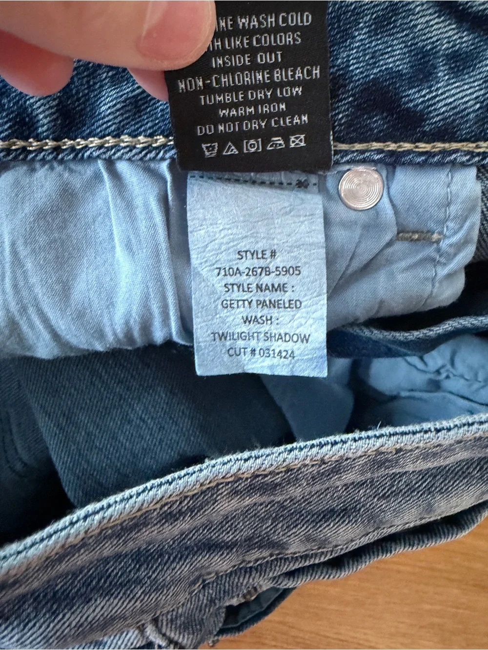 Rails The Getty Paneled High Rise Wide Leg Blue Jeans Women's - Size 32